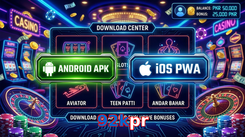 Main screen of 92Kpr download page for PK players